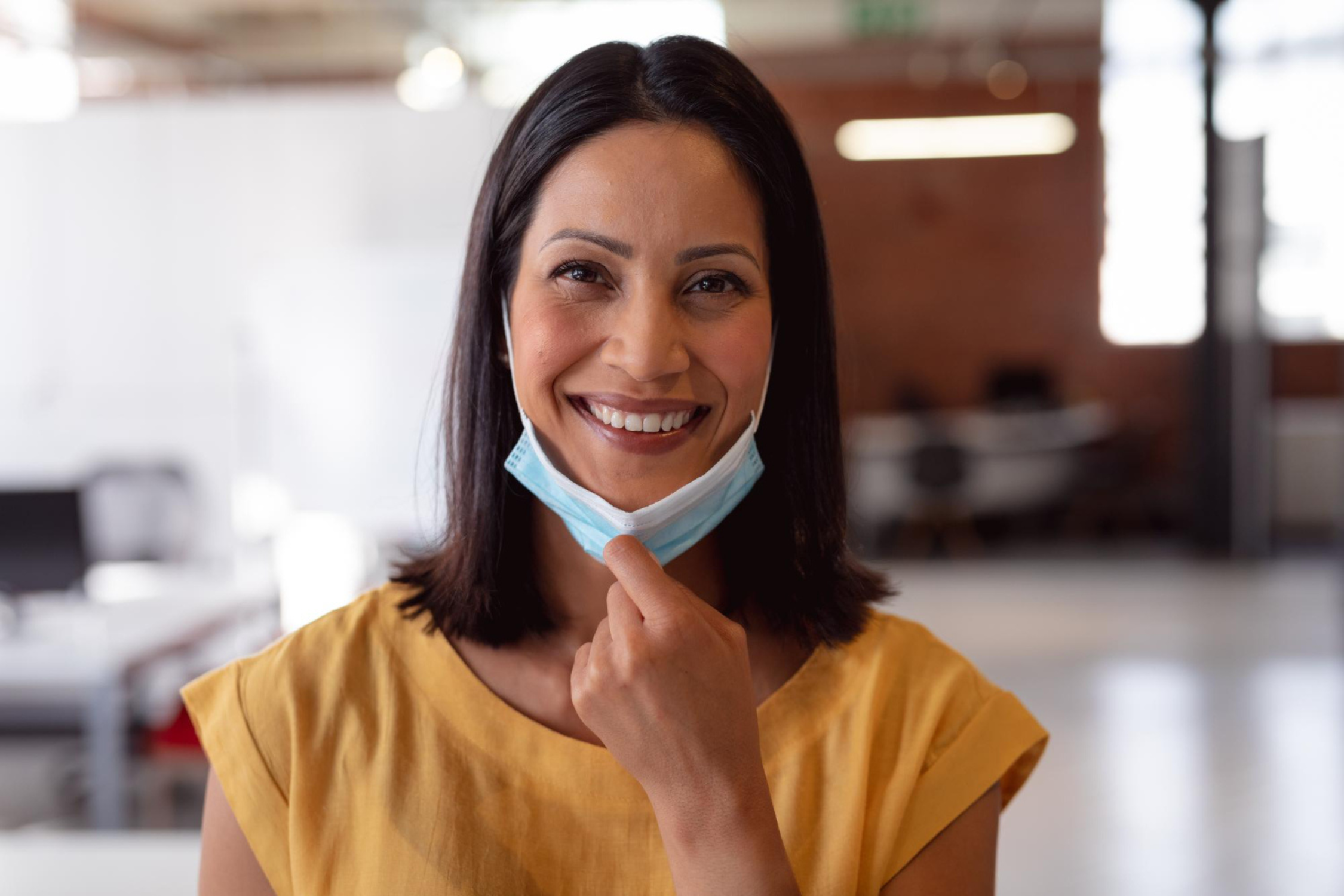 Patient smiling after cosmetic dentistry treatment at Georgetown Advanced Dentistry in Washington, DC